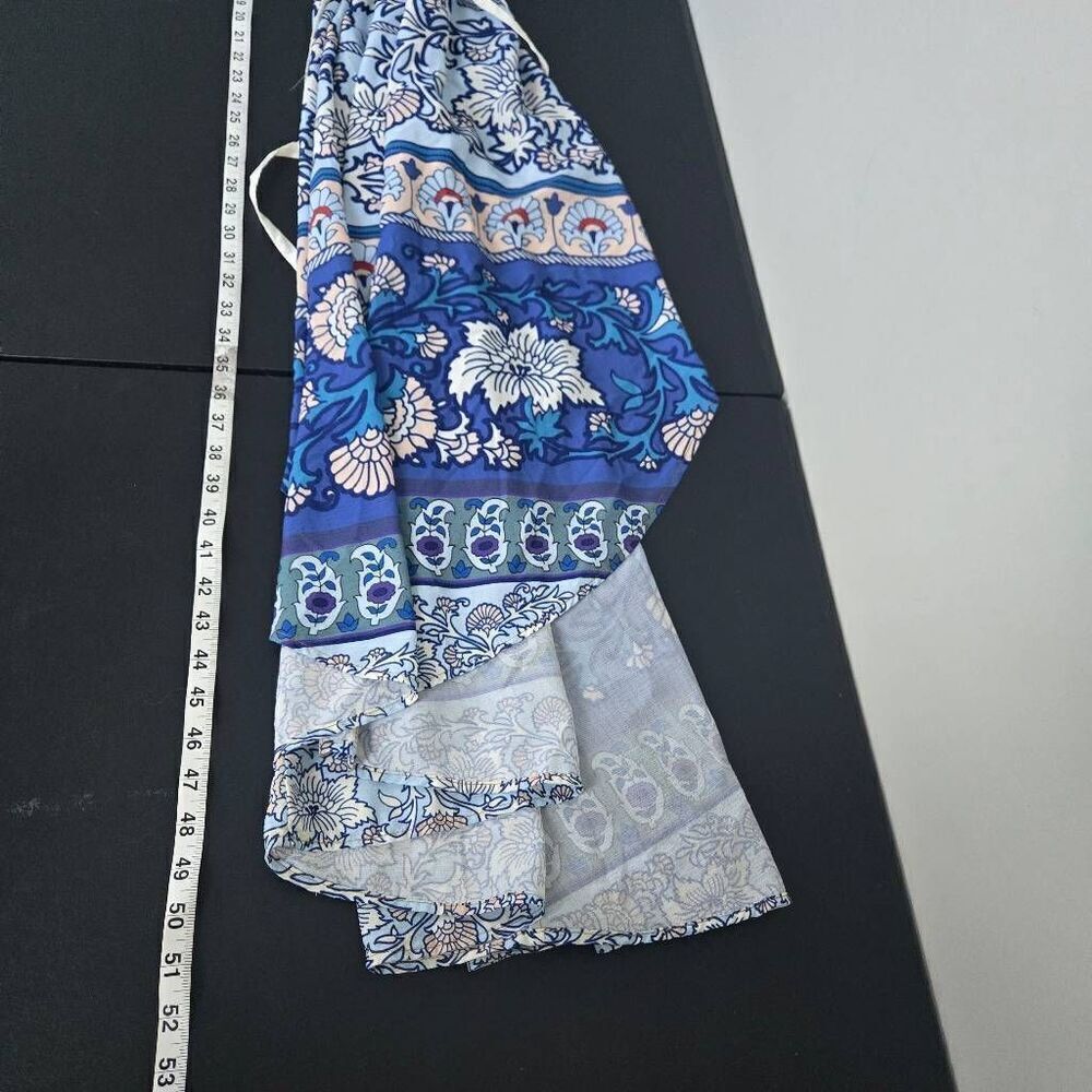 Aratta Silent Journey Womens Embroidered Floral Wrap Maxi Dress Sz XS Blue Boho - Picture 10 of 10
